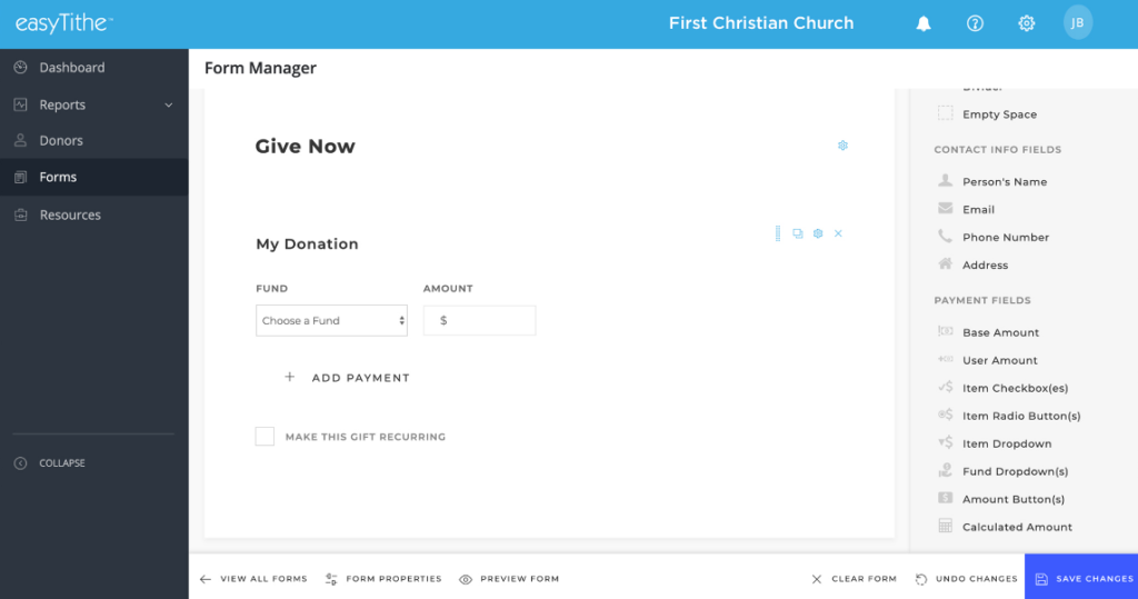 easyTithe screenshot - 10 Mejores Aplicaciones de Donaciones en Iglesias para Incrementar las Donaciones en 2026