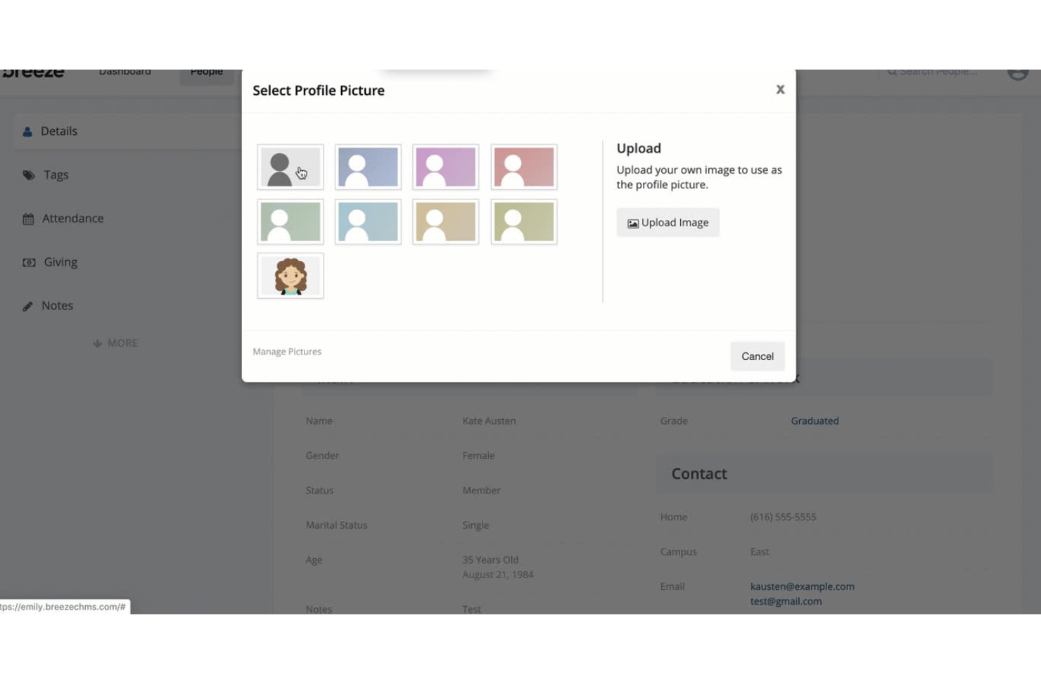 Breeze ChMS screenshot - I Migliori Software per Database Parrocchiali del 2026