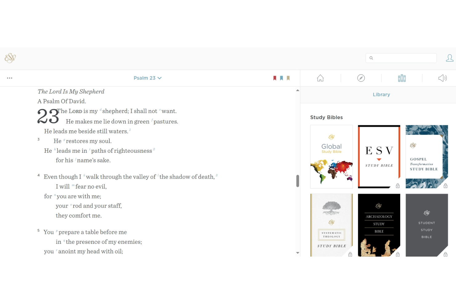 ESV Bible App screenshot - 10 Migliori App della Bibbia Recensite nel 2026