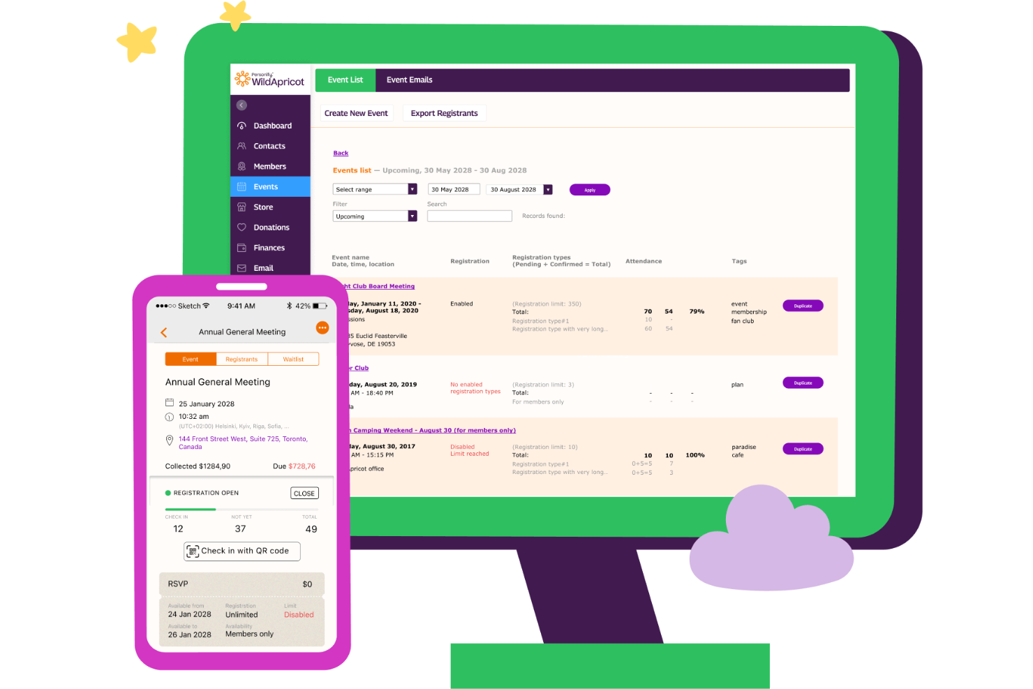 WildApricot screenshot - 10 Mejores Software de Gestión de Eventos para Organizaciones Sin Fines de Lucro en 2026