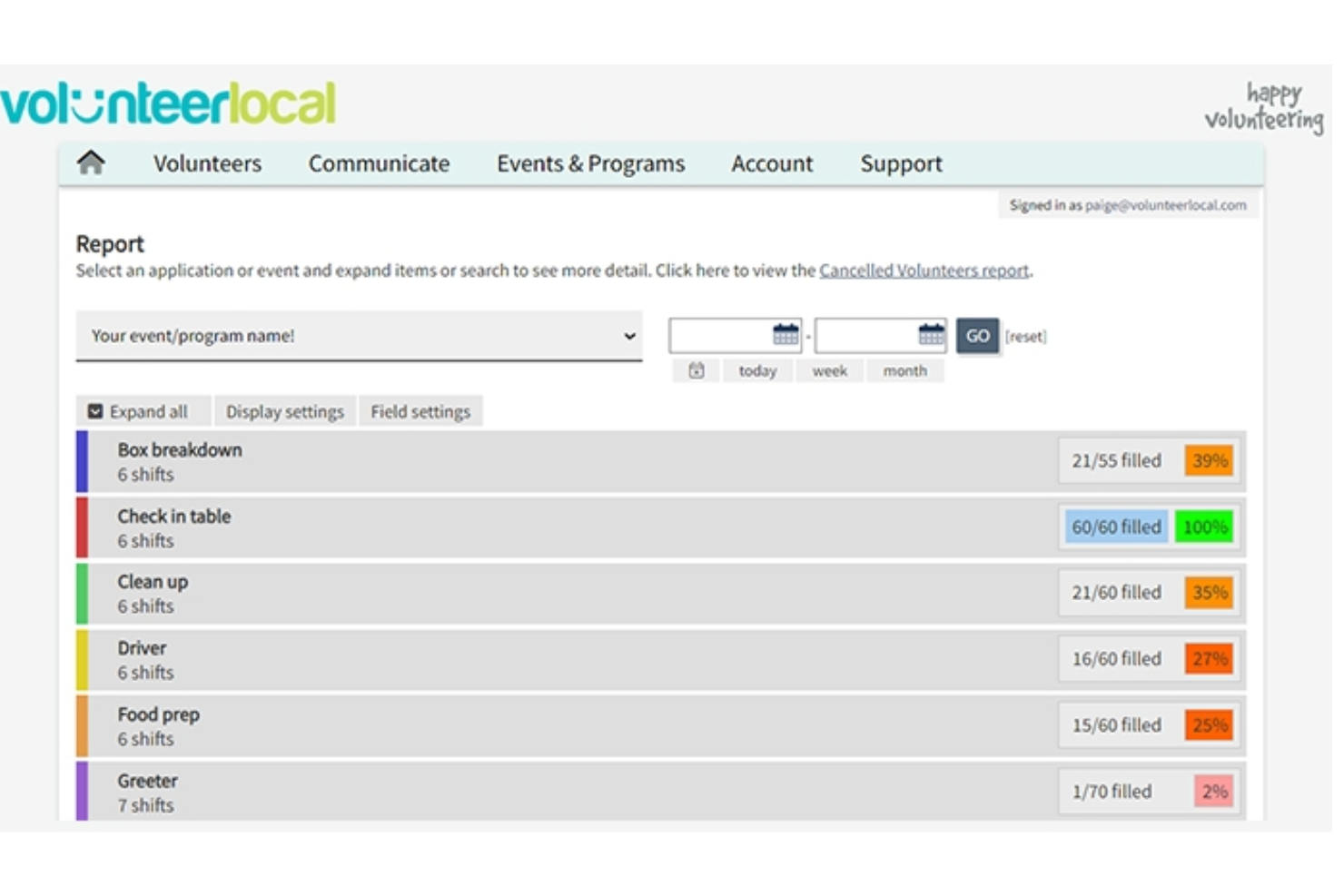 VolunteerLocal screenshot - 10 Mejores Herramientas de Gestión de Voluntarios con IA en 2026