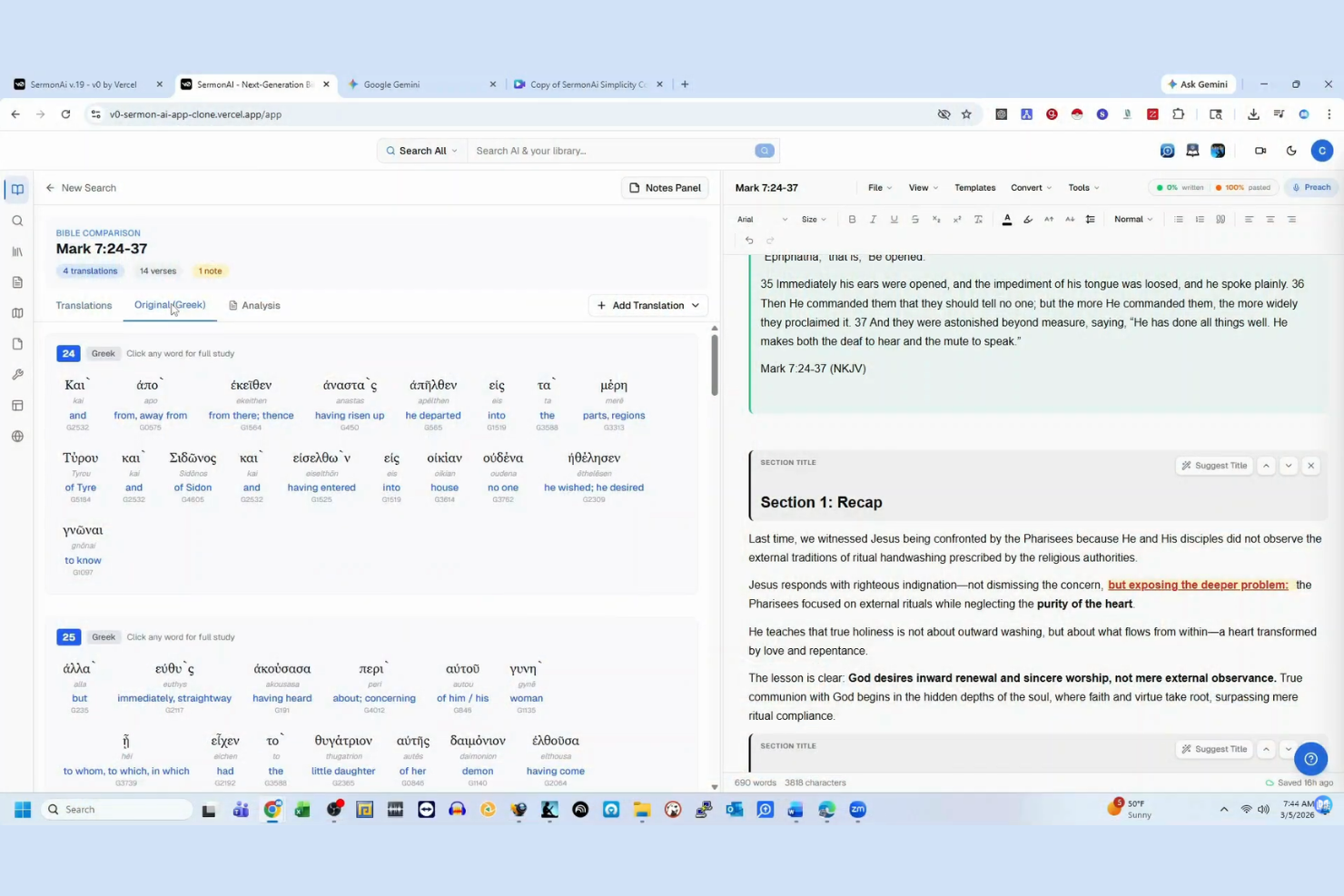 SermonAi screenshot - 10 herramientas de IA para pastores en 2026