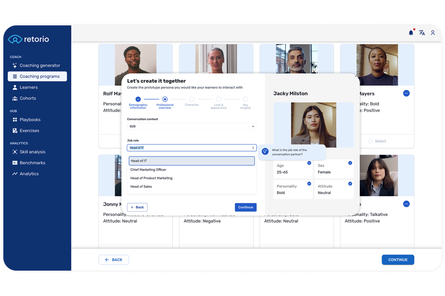 Retorio screenshot - 10 migliori strumenti di sviluppo della leadership con l’IA nel 2026