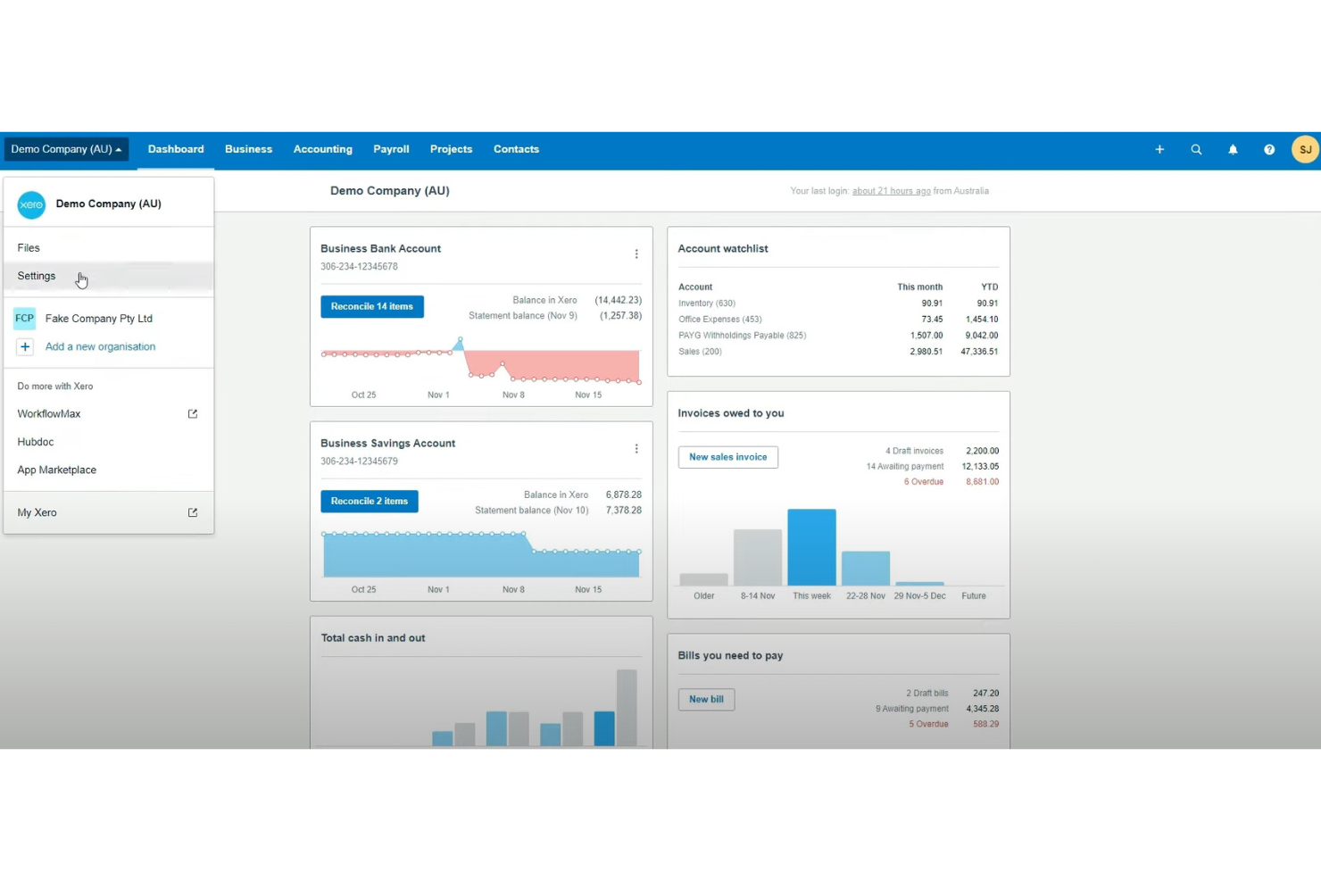 Xero screenshot - 10 mejores alternativas a OnPay analizadas en 2026
