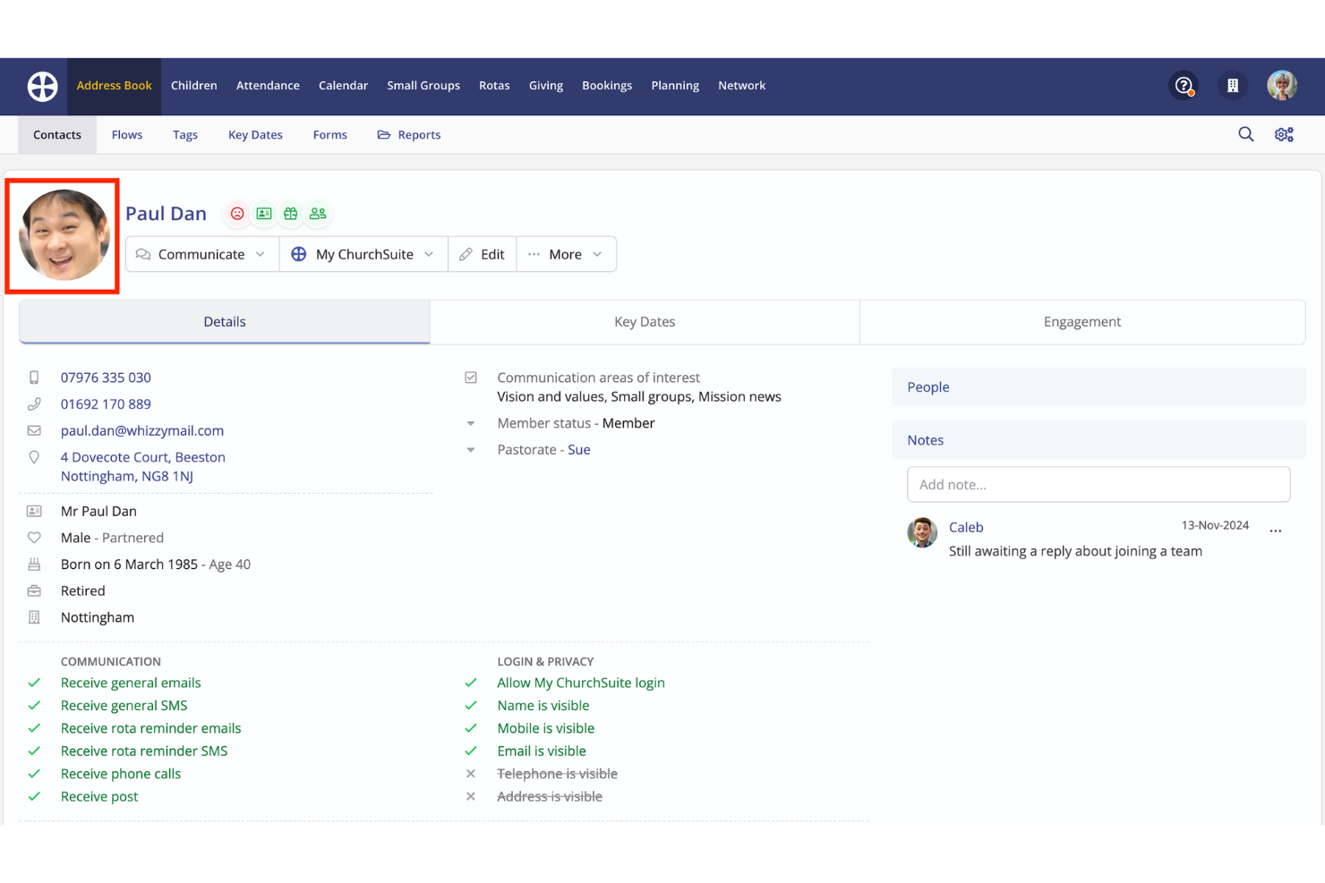 ChurchSuite screenshot - 10 Migliori Alternative a Hivebrite Recensite nel 2026