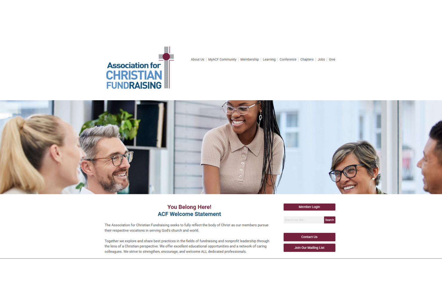 Association for Christian Fundraising screenshot - Le 10 migliori aziende per la raccolta fondi per le chiese recensite nel 2026