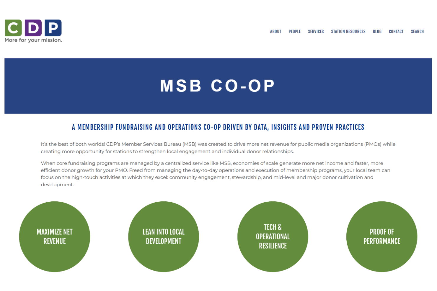 Contributor Development Partnership (CDP) screenshot - 10 mejores empresas de recaudación de fondos para organizaciones sin fines de lucro en 2026