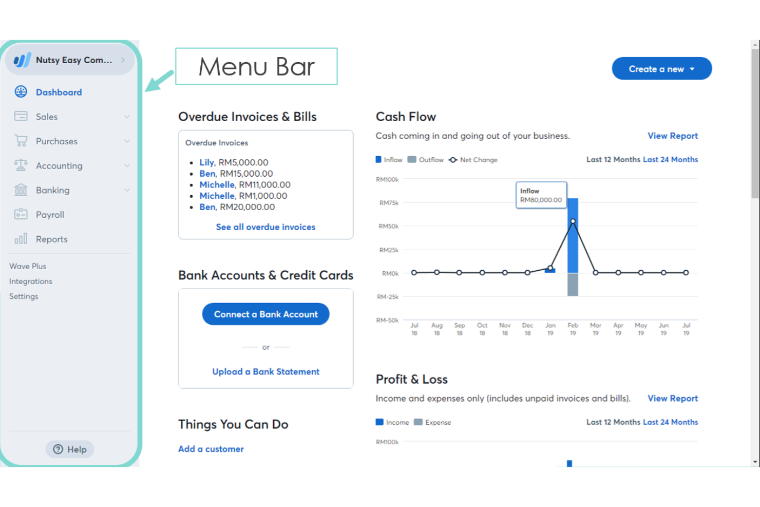 Wave Financial screenshot - 10 Mejores Alternativas a Sage Intacct Analizadas en 2026