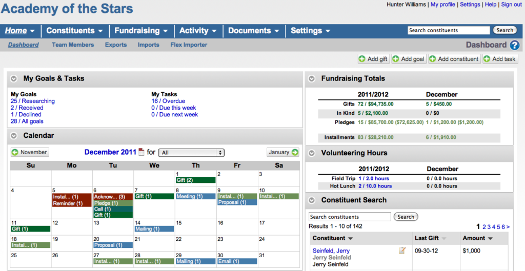 Little Green Light screenshot - 10 migliori software di gestione donatori per chiese nel 2026