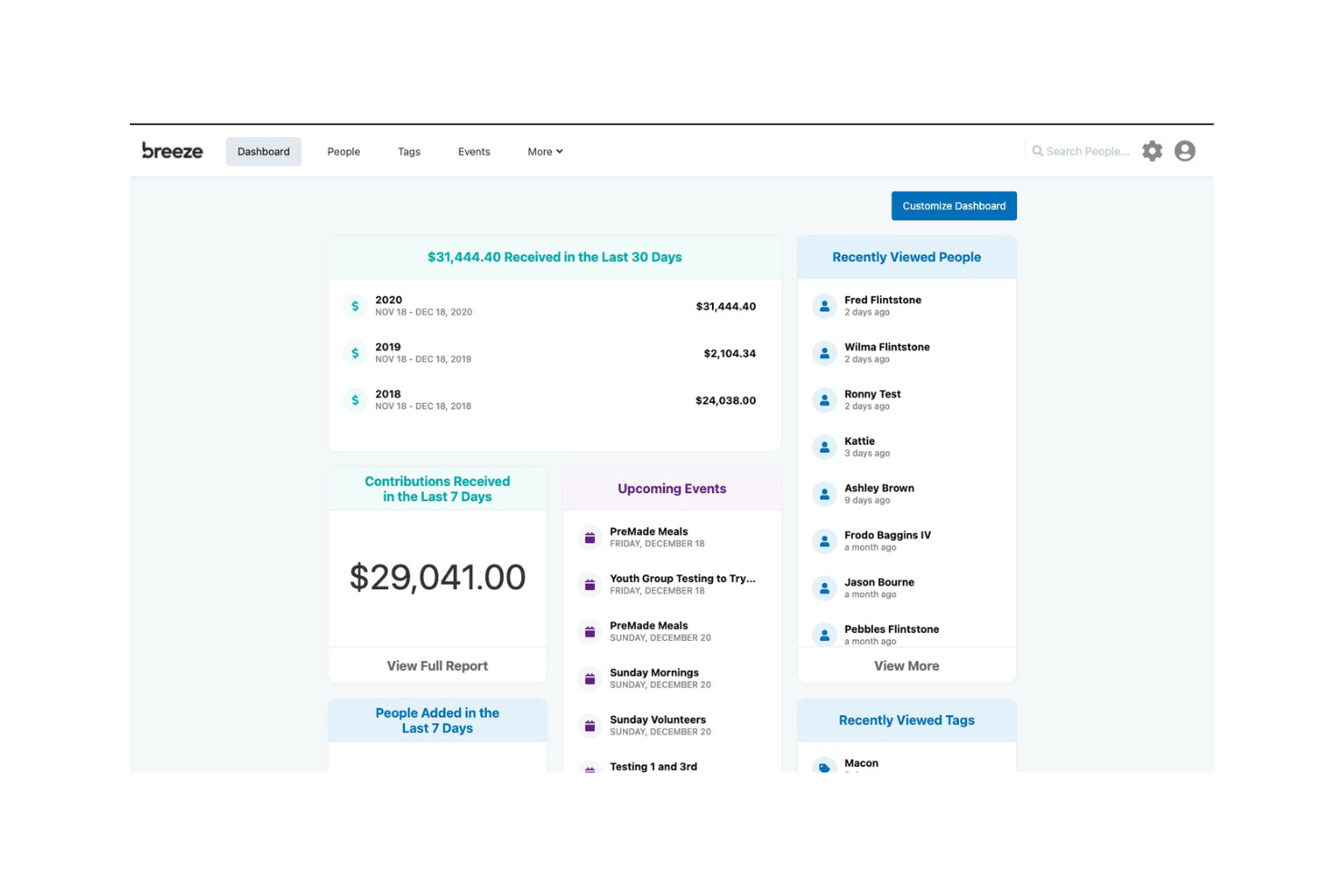 Breeze ChMS screenshot - 10 Mejores Alternativas a Subsplash Revisadas en 2026