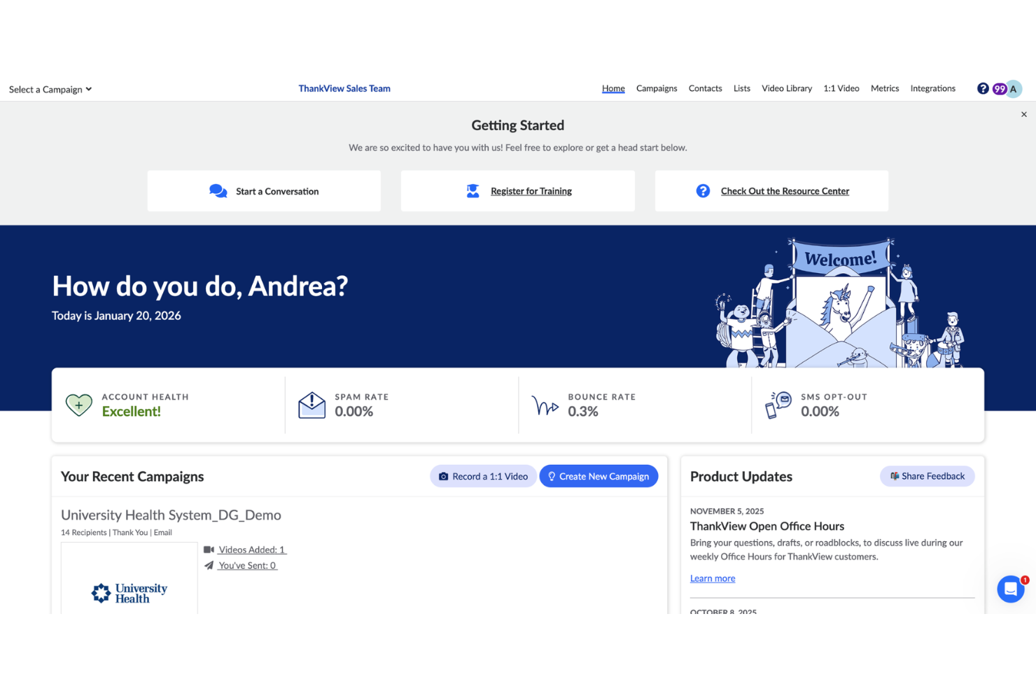 ThankView screenshot - 10 beste online donatieplatforms voor non-profitorganisaties in 2026