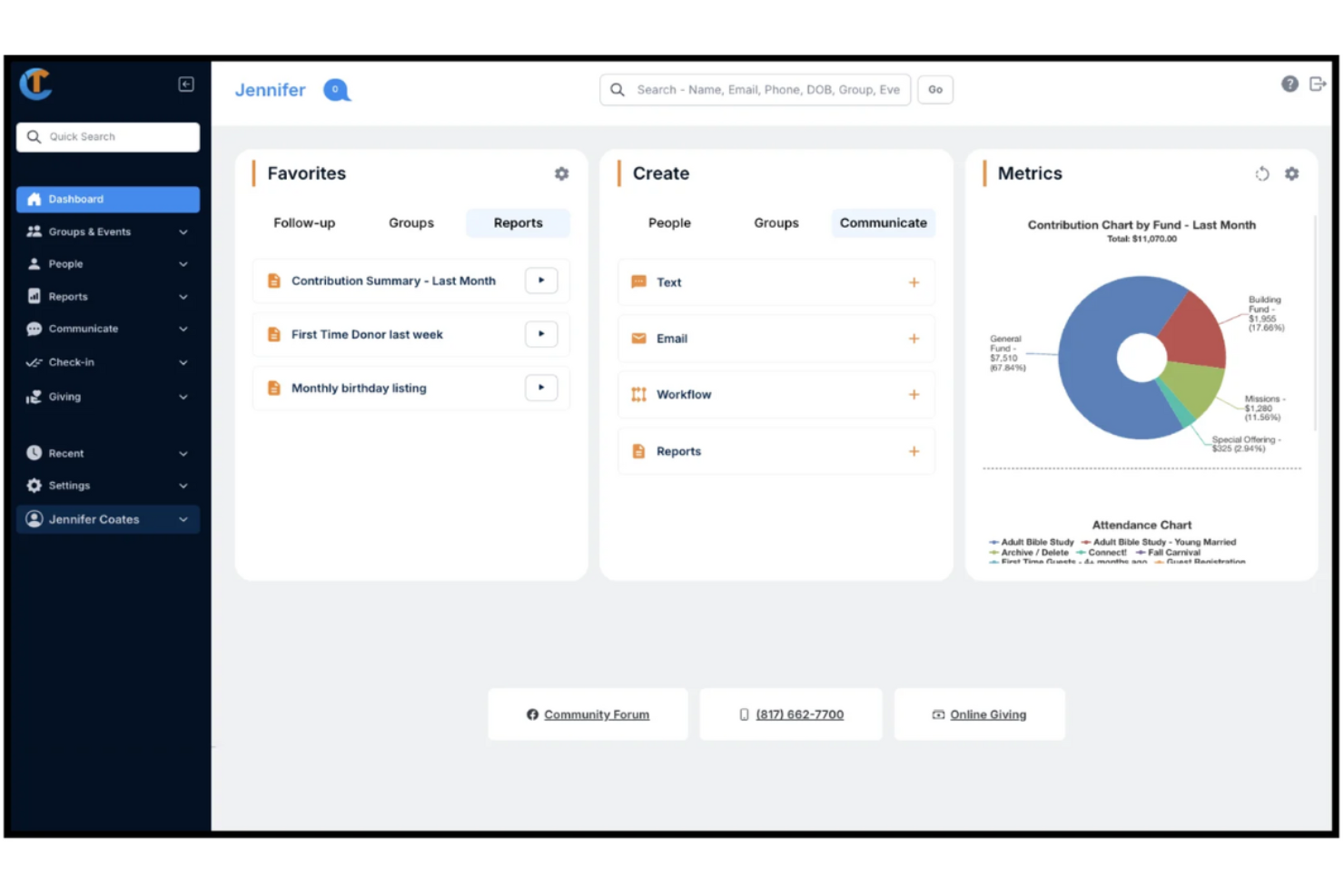 Churchteams screenshot - 10 beste online kerksoftware in 2026