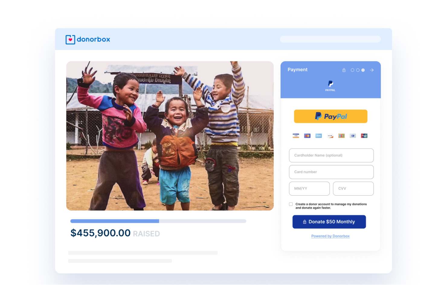 Donorbox screenshot - 10 beste GoFundMe-alternatieven beoordeeld in 2026