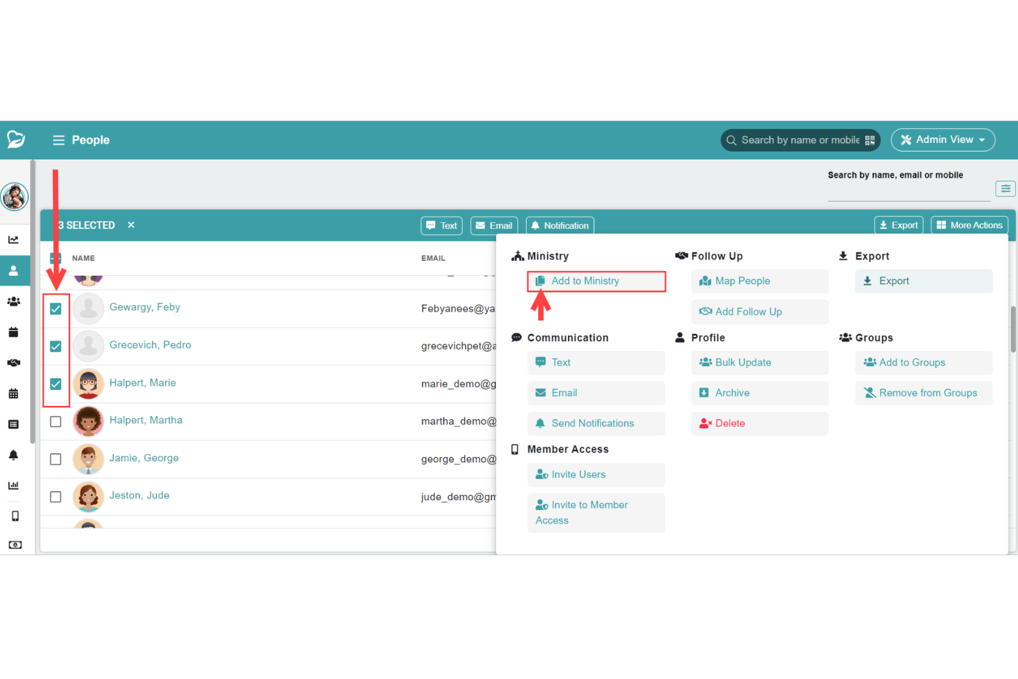 ChMeetings screenshot - 10 beste software voor ledenregisters beoordeeld in 2026