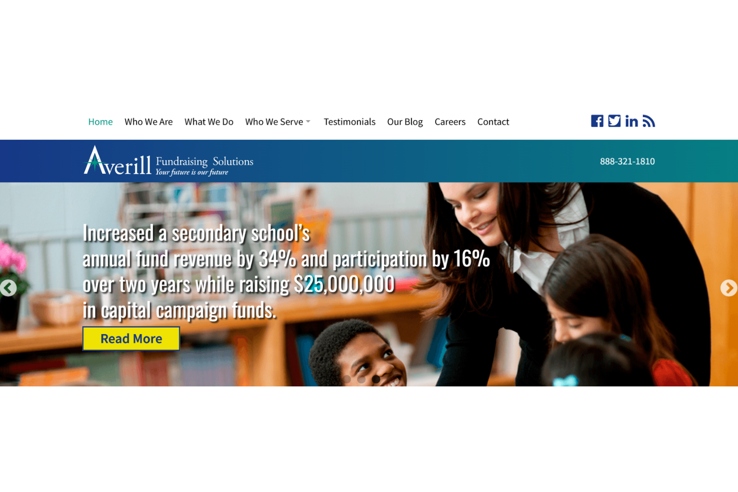 Averill Fundraising Solutions screenshot - 10 beste adviseurs voor fondsenwerving voor non-profitorganisaties beoordeeld in 2026