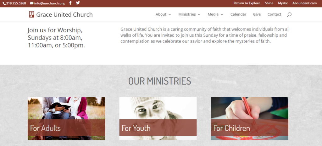 Abundant provides full-service websites saving you time so you can concentrate on ministering to your flock.