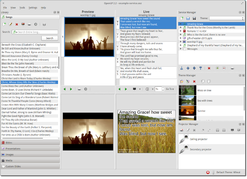 OpenLP screenshot - 12 Best Worship Presentation Software For Mac In 2024