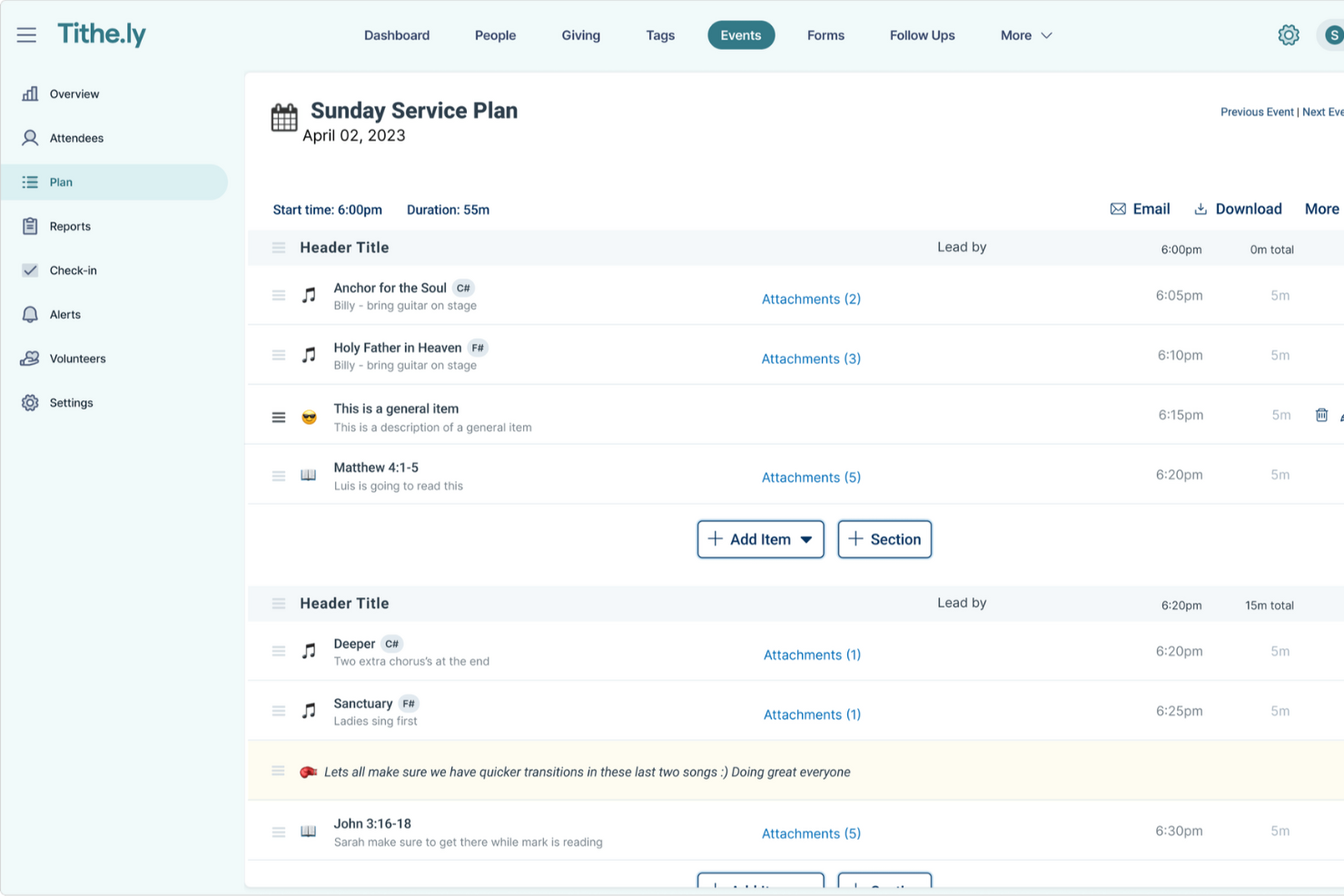 Tithe.ly screenshot - 2026’s Best (Pastor-Vetted) Church Presentation Software