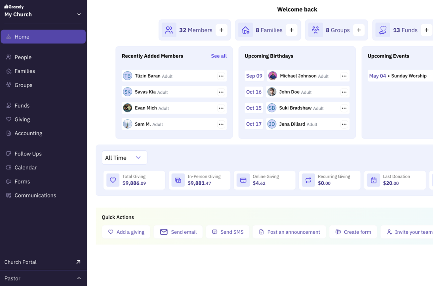 Gracely screenshot - 16 Best Breeze ChMS Alternatives Reviewed in 2026