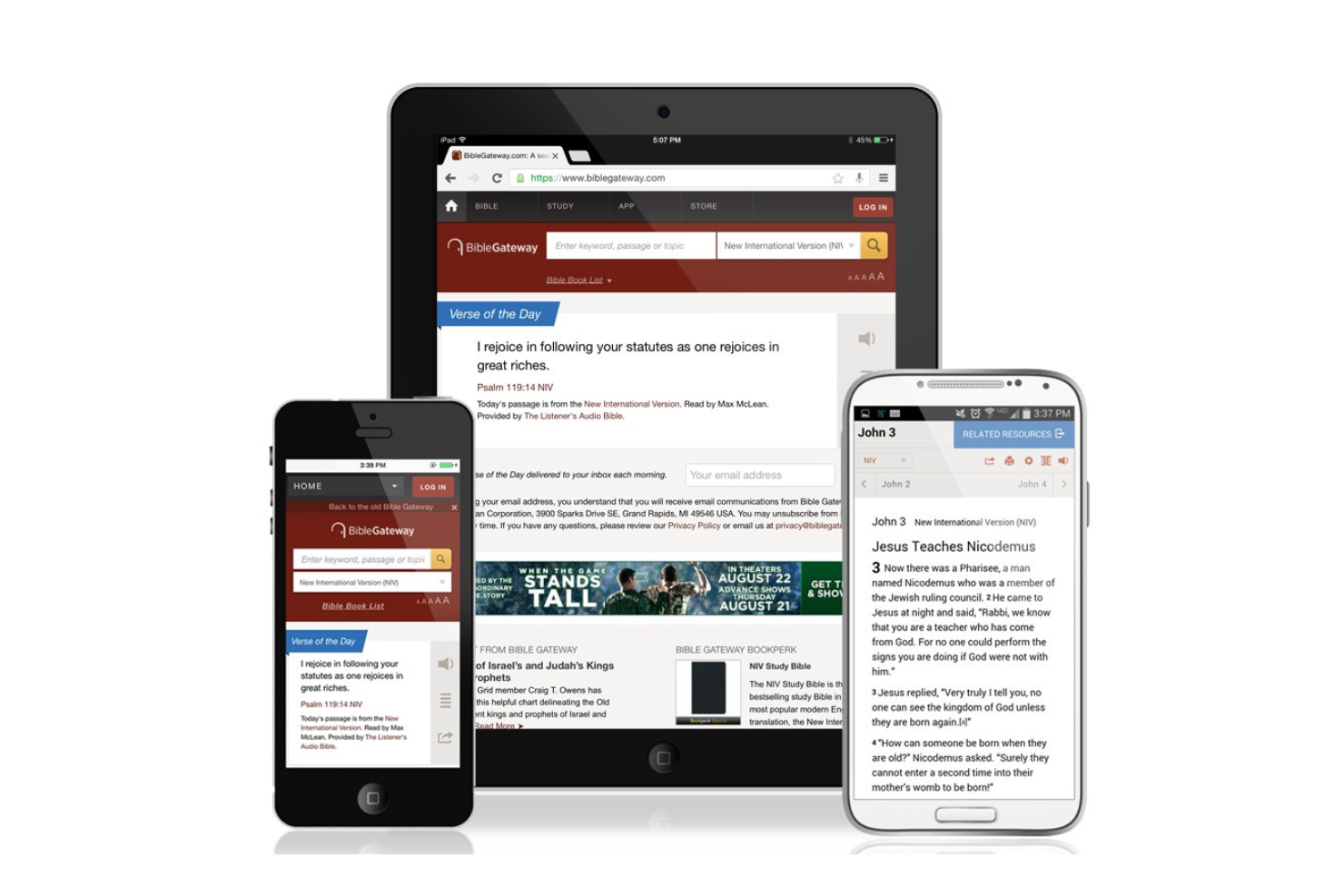 Bible Gateway screenshot - 14 Bible Study Apps for 2026