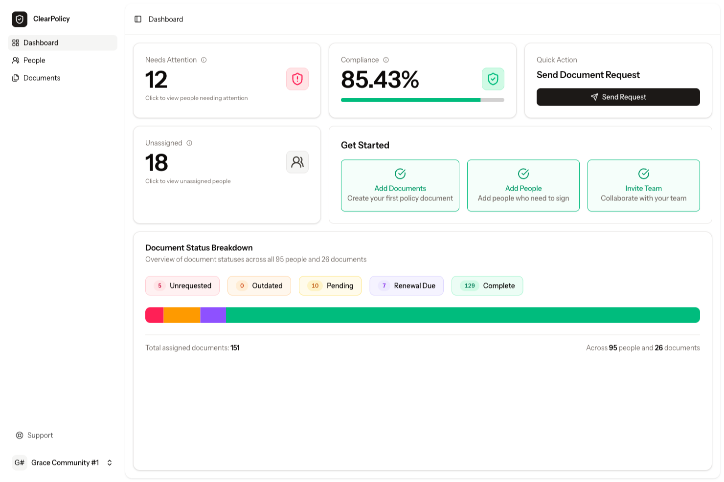 ClearPolicy screenshot - Church Volunteer Management Software: Ranked &amp; Reviewed For 2026