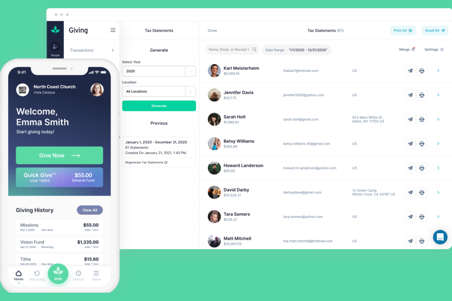 Tithely screenshot - 14 Best Online Giving Platforms for Churches for 2026