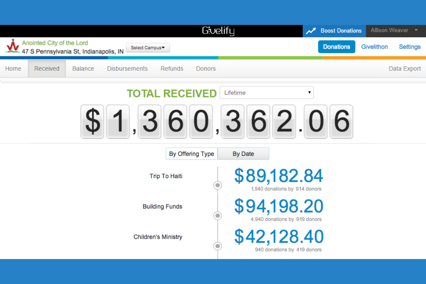 Givelify screenshot - 14 Best Online Giving Platforms for Churches for 2026