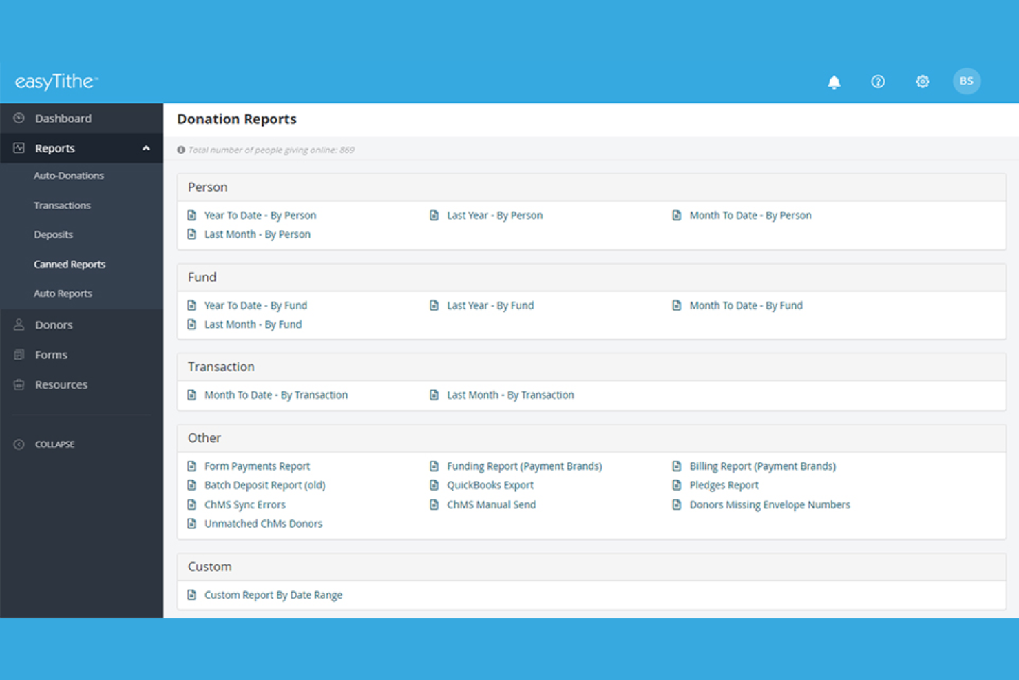 easyTithe screenshot - 14 Best Online Giving Platforms for Churches for 2026