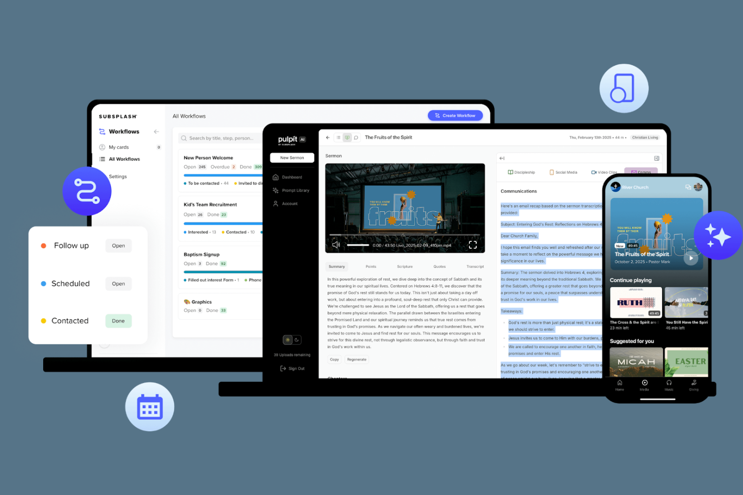 Subsplash screenshot - 14 Best Online Giving Platforms for Churches for 2026