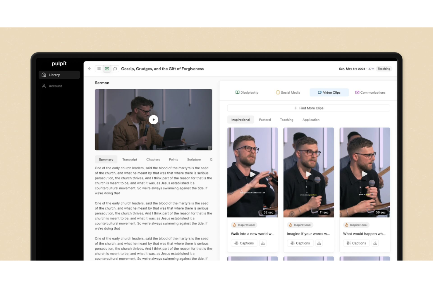 Pulpit AI screenshot - 20 Best AI Church Communication Software in 2026