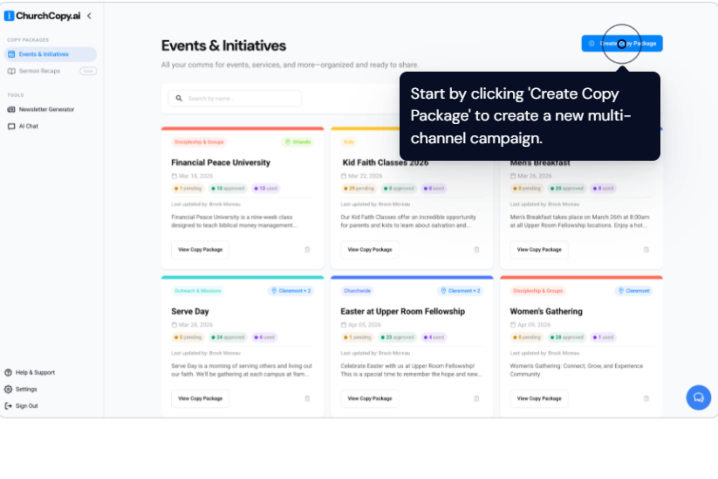 ChurchCopy screenshot - 20 Best AI Church Communication Software in 2026