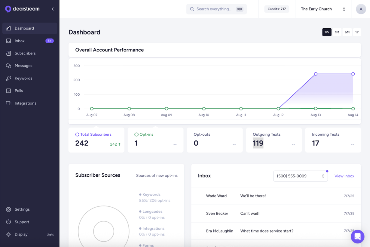 Clearstream screenshot - 20 Best AI Church Communication Software in 2026