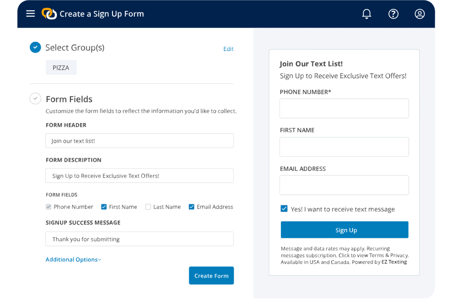 EZ Texting screenshot - 20 Best AI Church Communication Software in 2026
