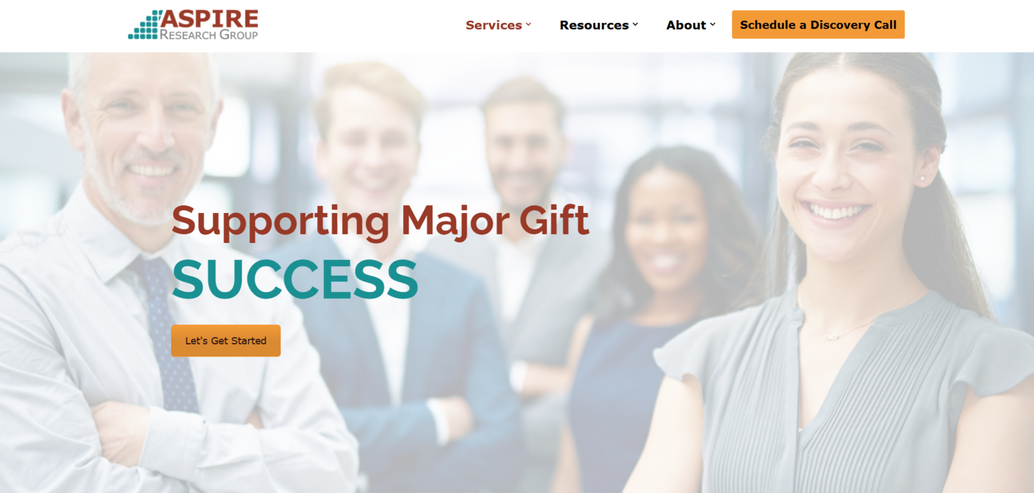 Aspire Research Group screenshot - 15 Best Professional Fundraising Companies in 2026