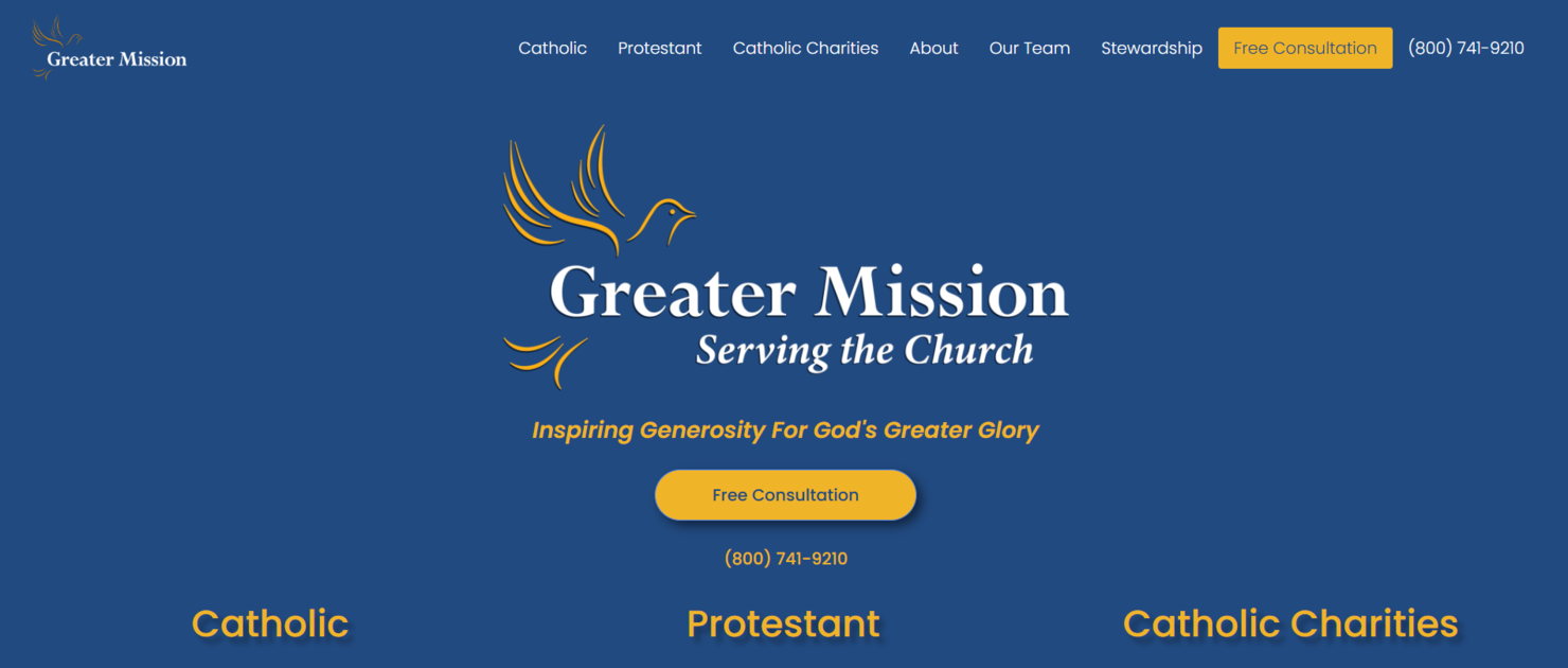 Greater Mission screenshot - 15 Best Professional Fundraising Companies in 2026