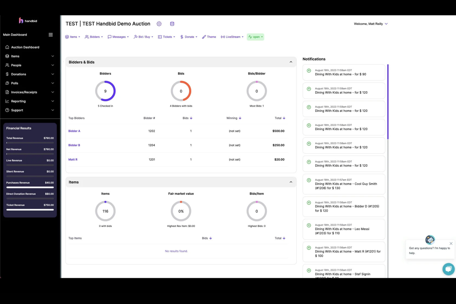 Handbid screenshot - 14 Online Fundraising Platforms for 2026