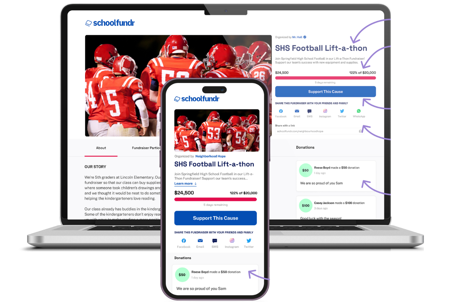 Schoolfundr screenshot - 14 Online Fundraising Platforms for 2026