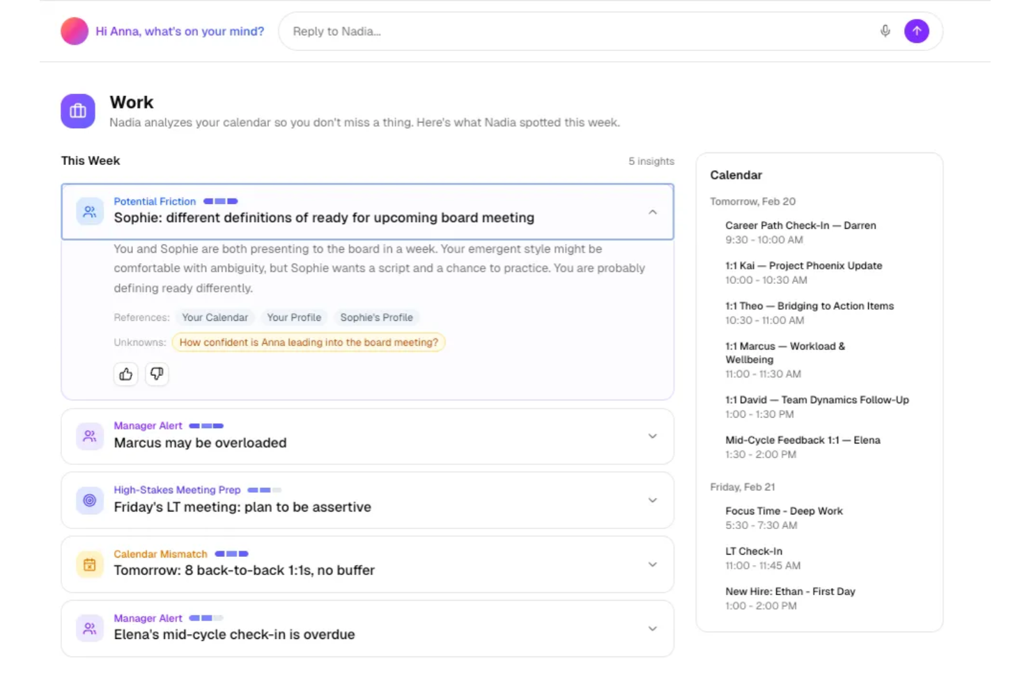 Valence screenshot - 18 Best AI Leadership Development Tools in 2026