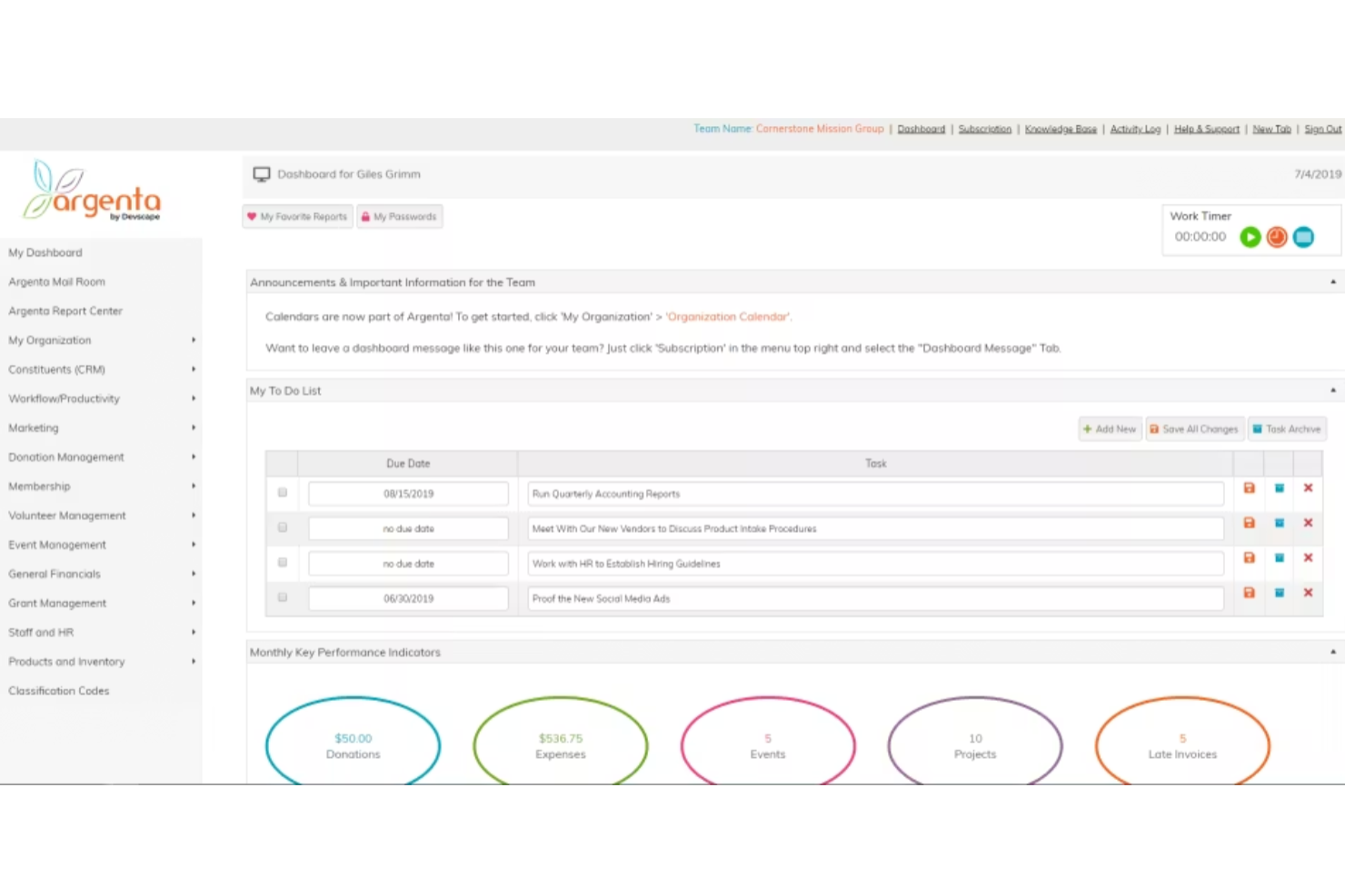 Argenta screenshot - 17 Best AI Volunteer Management Tools in 2026