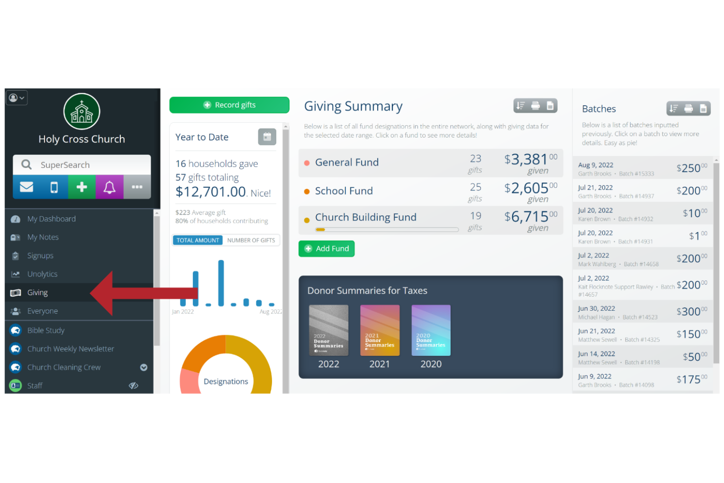 Flocknote screenshot - 13 Best Church Donation Apps Picked for 2026