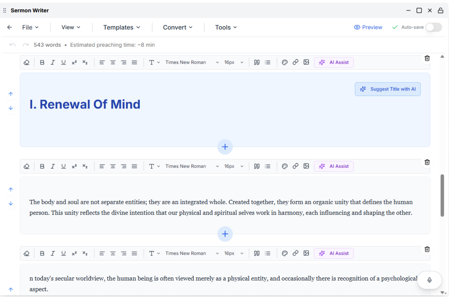 SermonAi screenshot - 14 Best AI Sermon Generator Tools for 2026