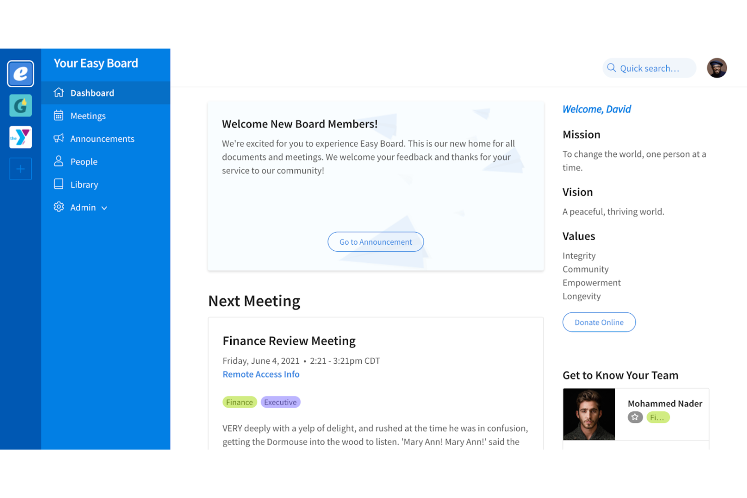 Easy Board screenshot - 13 Best Board Management Software for Nonprofits for 2026