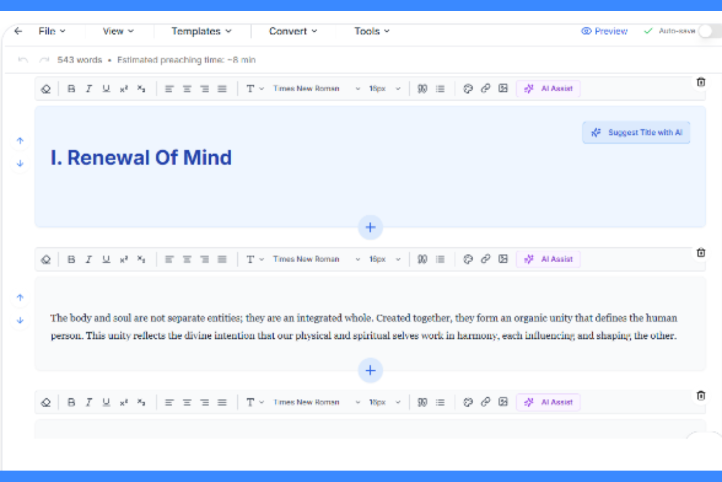 SermonAi screenshot - 14 Best AI Sermon Prep Software in 2026