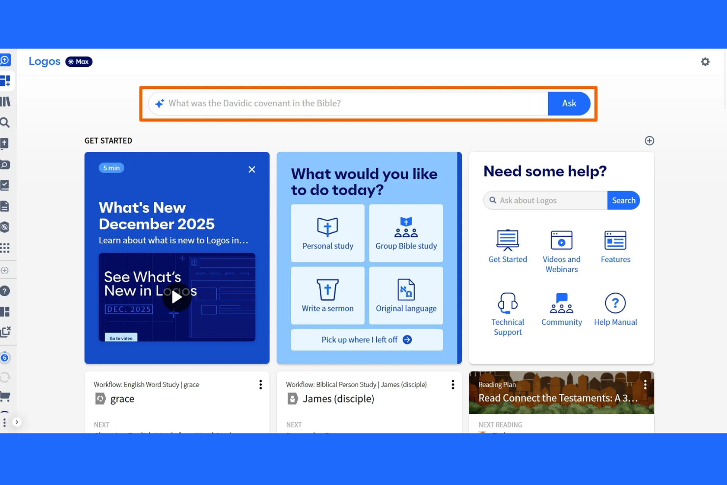 Logos Bible Software screenshot - 14 Best AI Sermon Prep Software in 2026