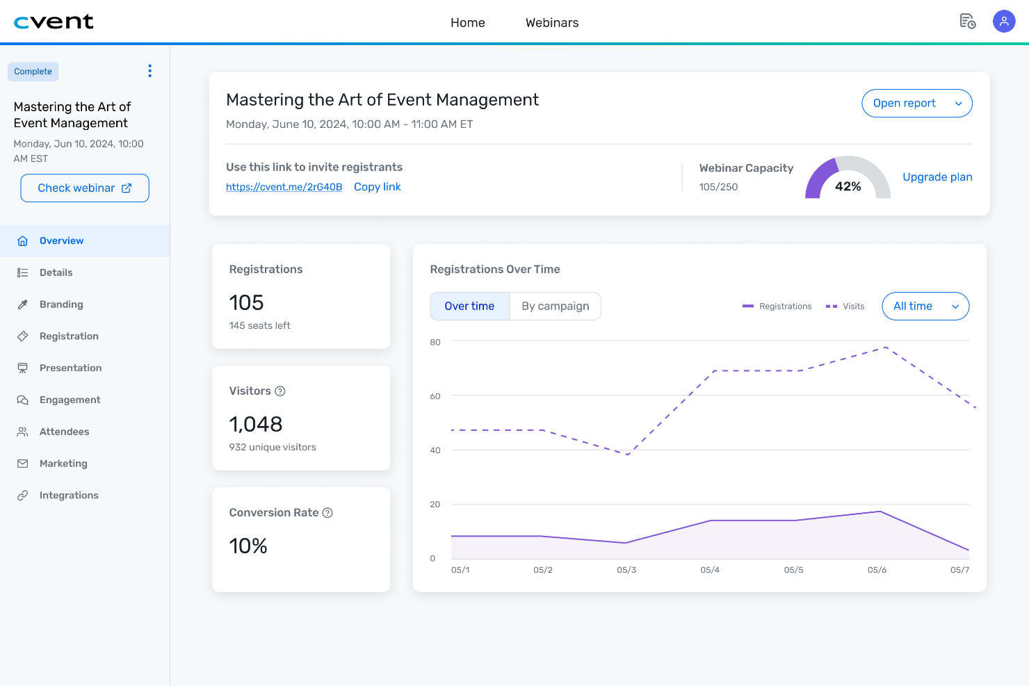 Cvent screenshot - 12 Event Management Software for Nonprofits for 2026