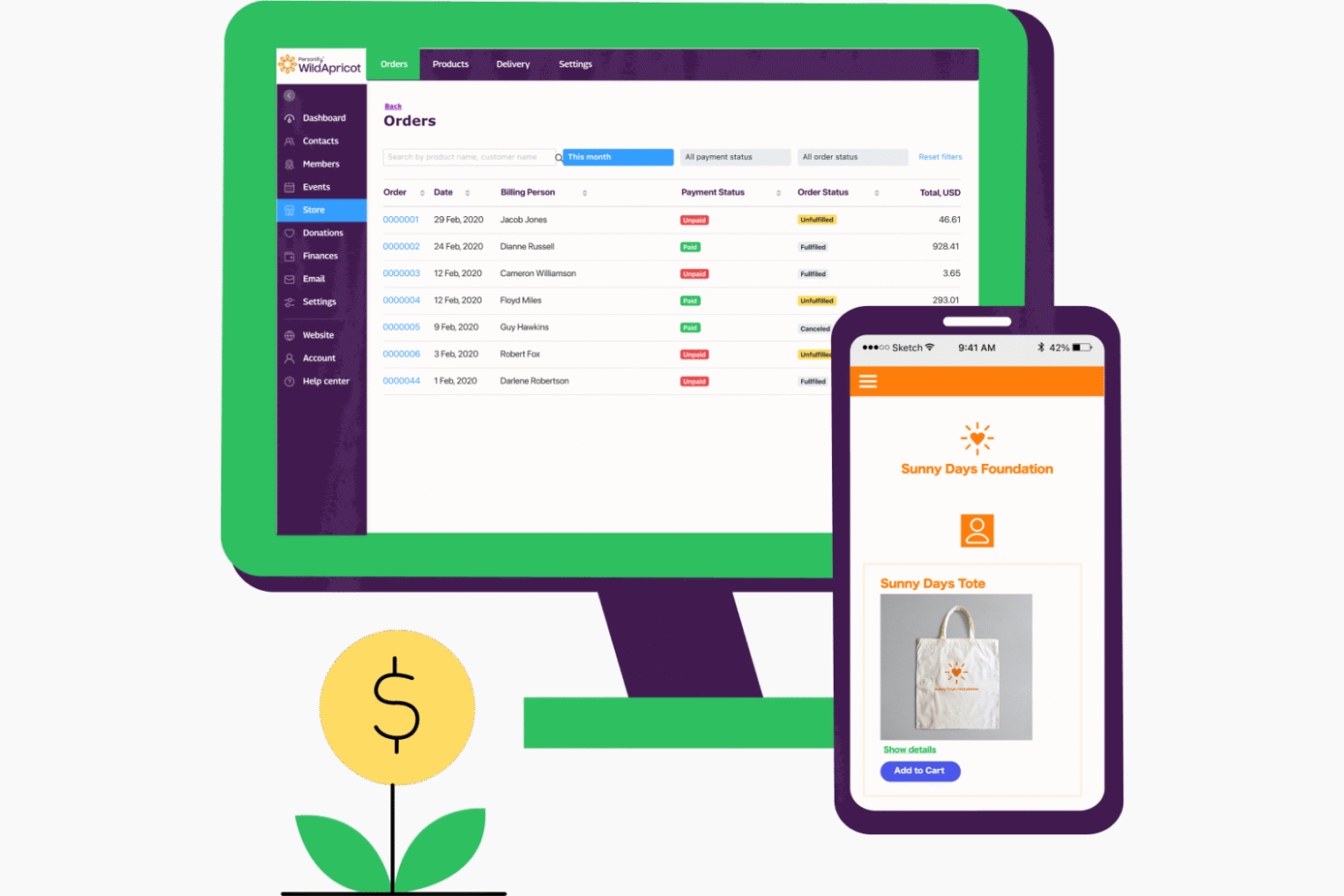 Great for small churches needing tools to manage members and events.