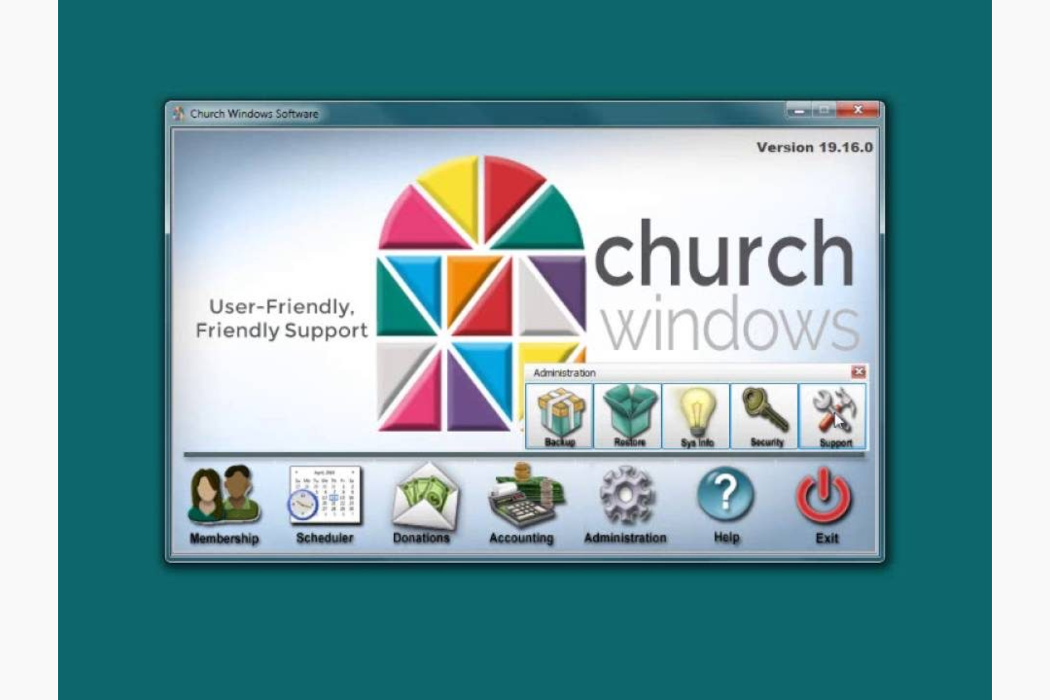 Helps churches streamline tasks like membership and event management.