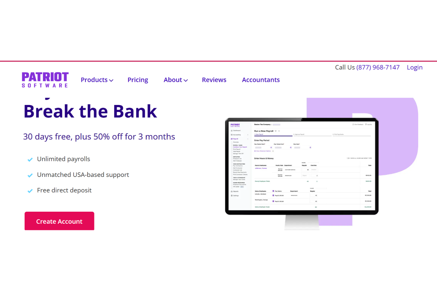 Patriot Software Patriot Payroll simplifies payroll for small businesses and churches.