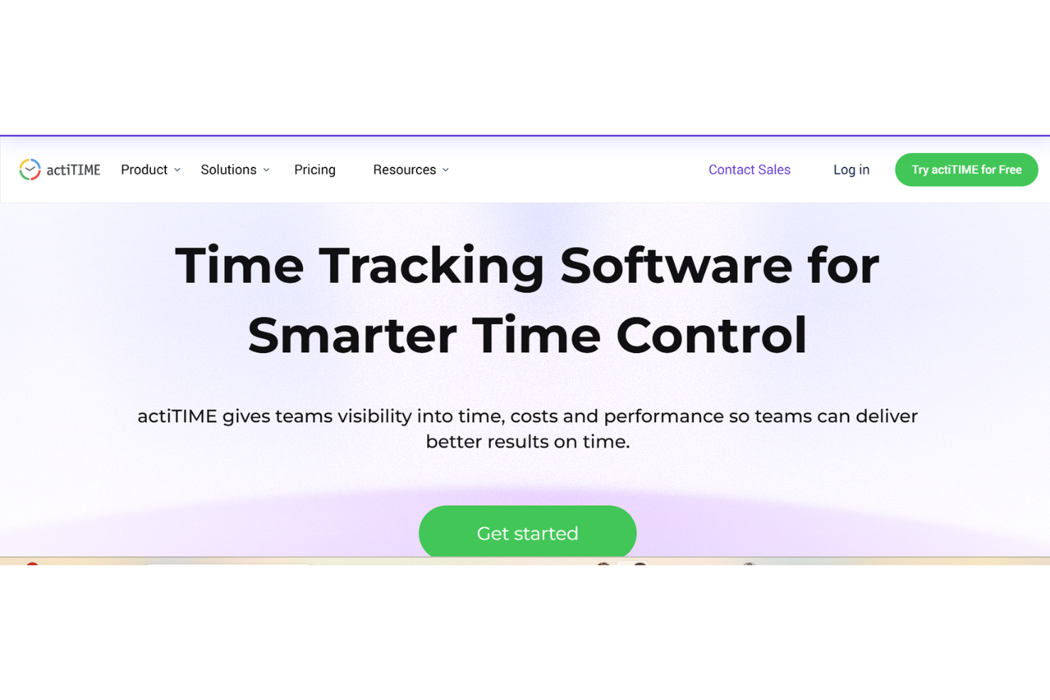 actiTIME helps teams track work hours and manage projects efficiently.