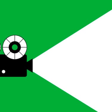 projector on a green background